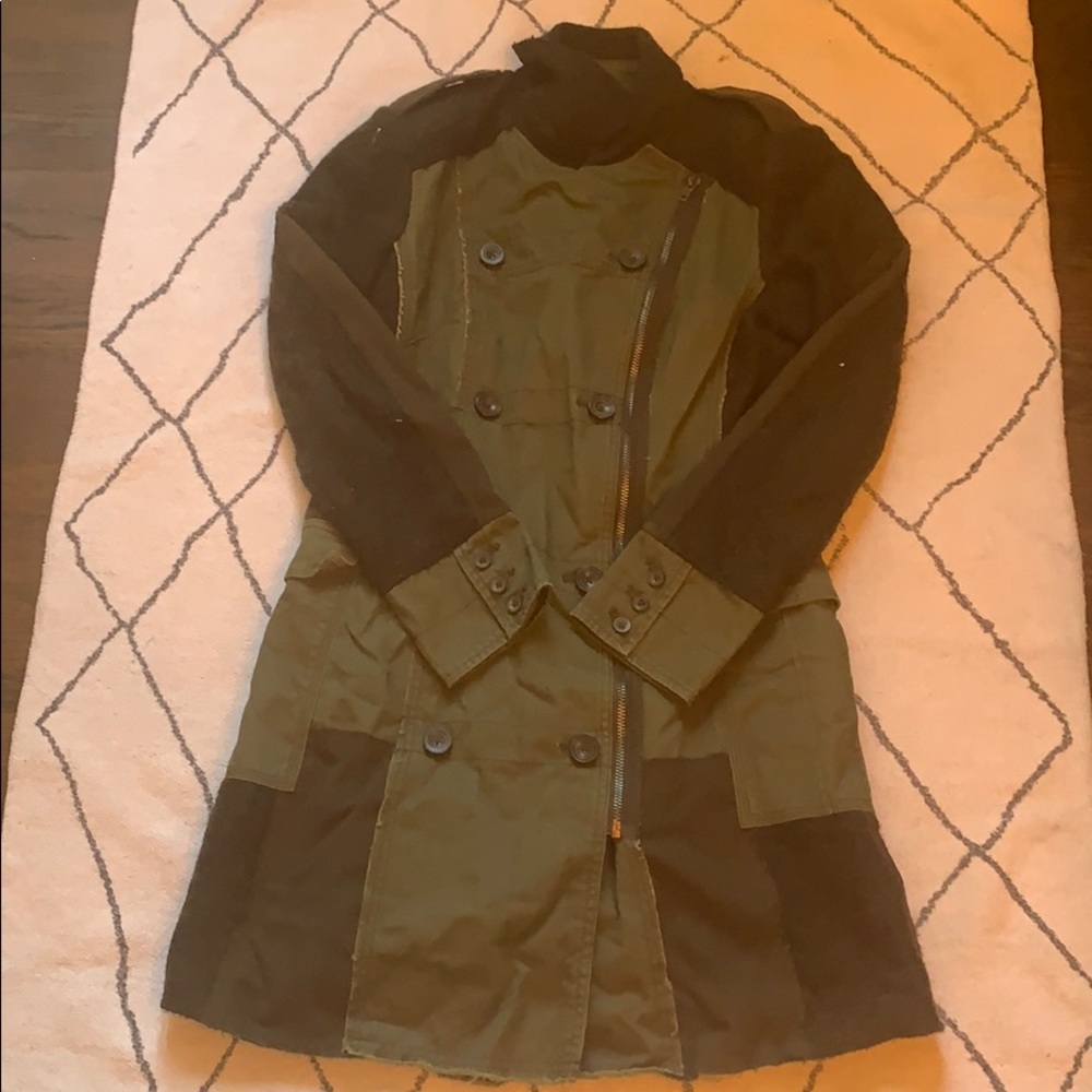 Anthropologie Green Coat